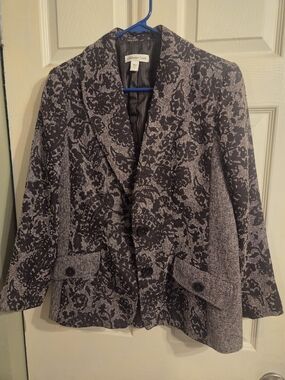 Coldwater Creek Floral Jacquard Blazer